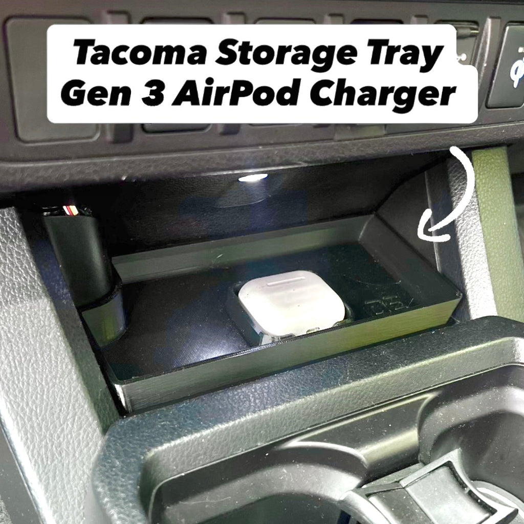 AirPod Charging Storage Tray for Toyota Tacoma (2016-2023)